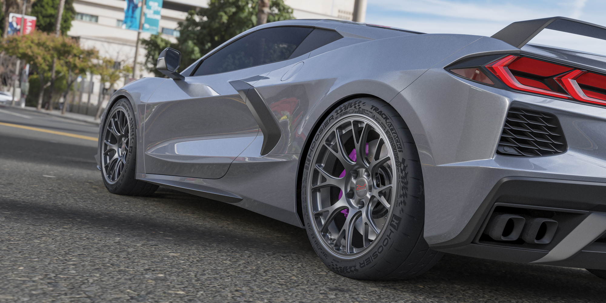 C8 Corvette rear view