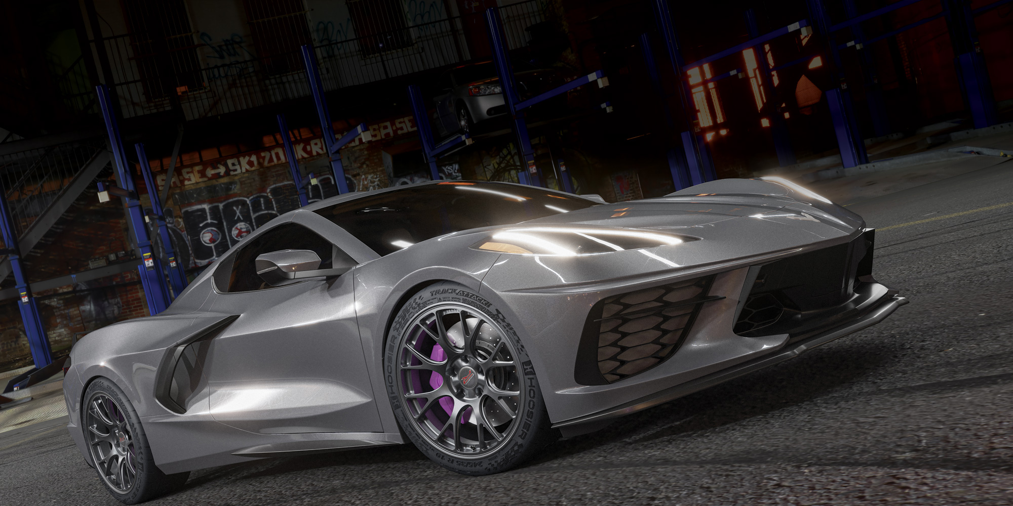 C8 Corvette front view